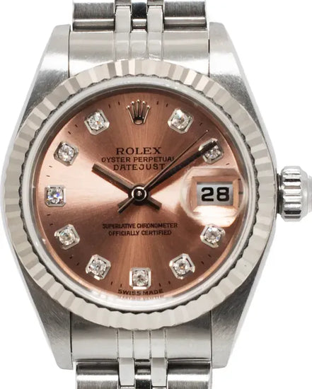 1999 Rolex Lady-Datejust 26MM Pink "Salmon" Dial Jubilee Bracelet (79174)