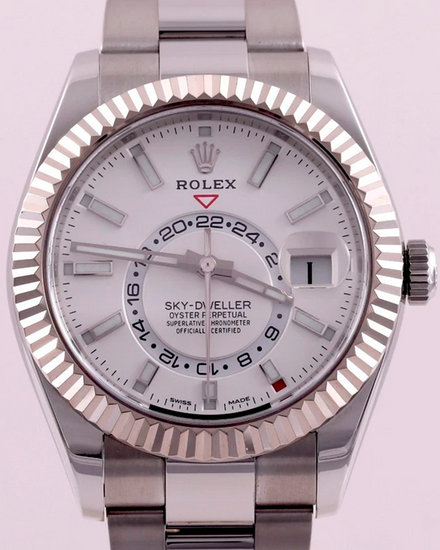 2021 Rolex Sky-Dweller 42MM White Dial Oyster Bracelet (326934)