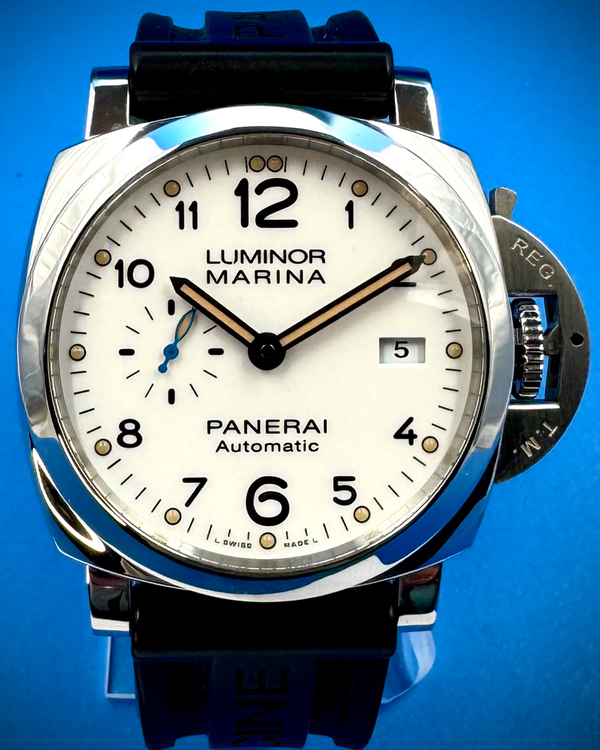 2019 Panerai Luminor Marina 1950 3 Days 44MM White Dial Rubber Strap (PAM01499)