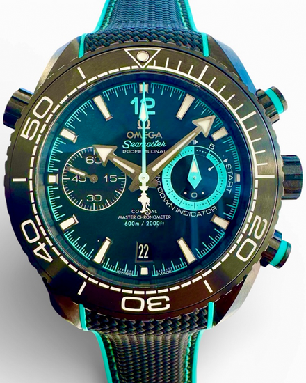 2024 Omega Seamaster Planet Ocean "ETNZ" Deep Black 45.5MM Black Dial Rubber Strap (215.92.46.51.01.003)