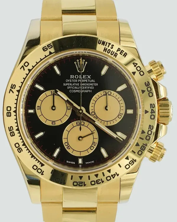 2025 Rolex Cosmograph Daytona 40MM Black Dial Yellow Gold Oyster Bracelet (126508)