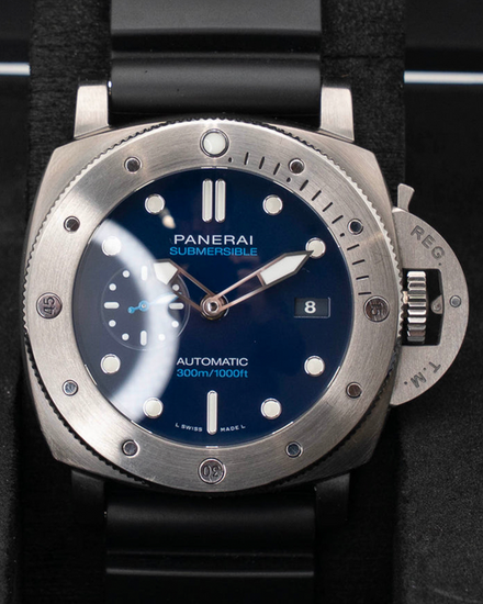 2022 Panerai Submersible BMG-Tech 1950 3 Days 47MM Blue Dial Rubber Strap (PAM00692)