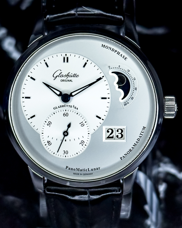 2023 Glashütte Original PanoMaticLunar 40MM Silver Dial Leather Strap (1-90-02-42-32-05)