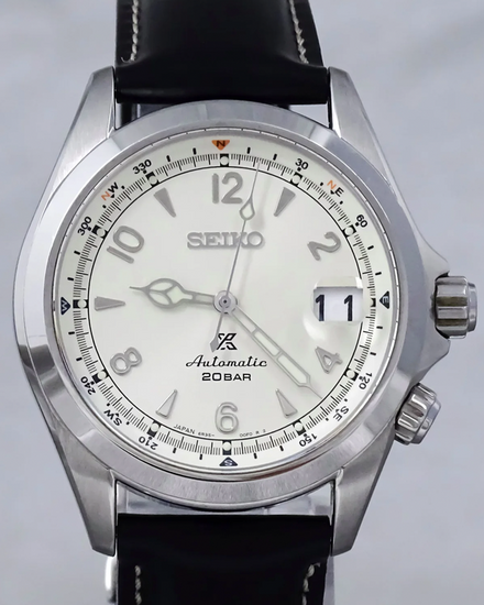 2020 Seiko Prospex Alpinist 39.5MM White Dial Leather Strap (SPB119J1)