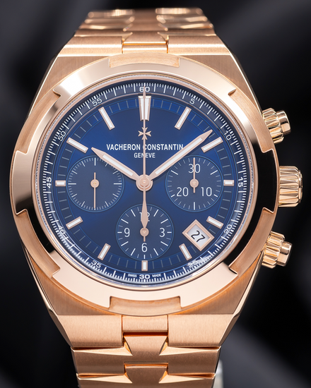 2024 Vacheron Constantin Overseas Chronograph 42.5MM Blue Dial Rose Gold Bracelet (5520V/210R-B952)