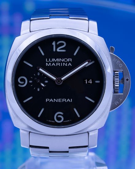 2013 Panerai Luminor Marina 1950 3 Days 44MM Black Dial Steel Bracelet (PAM00328)