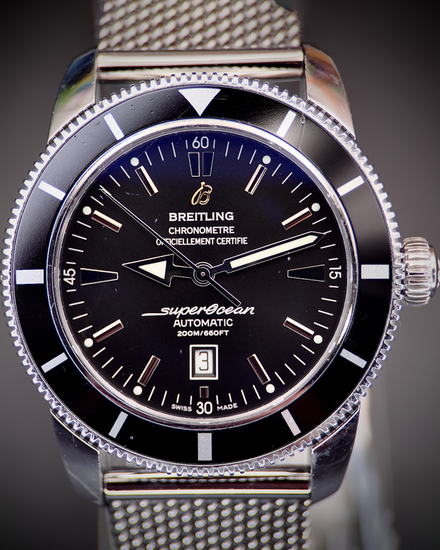 No Reserve - 2015 Breitling Superocean Heritage 46MM Black Dial Steel Bracelet (A1732024/B868)