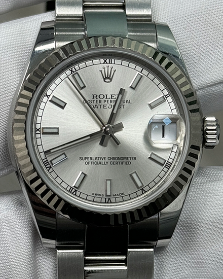 2017 Rolex Datejust 31MM Silver Dial Oyster Bracelet (178274)