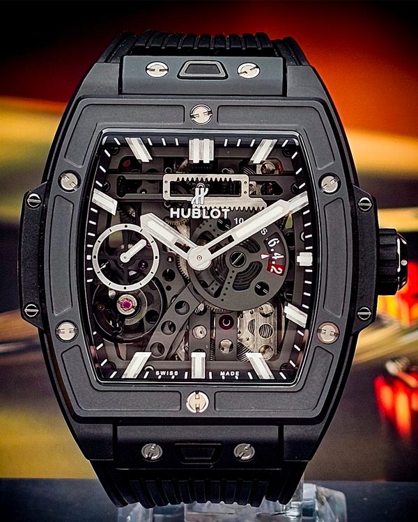 2022 Hublot Spirit Of Big Bang Meca-10 "Black Magic" 45MM Skeleton Dial Rubber Strap (614.CI.1170.RX)