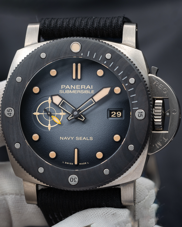 2024 Panerai Submersible"Navy SEALs" 47MM Grey Dial Textile Strap (PAM01669)
