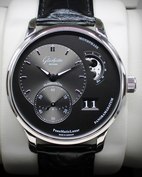 2025 Glashütte Original PanoMaticLunar 40MM Grey Dial Leather Strap (1-90-02-43-32-05)