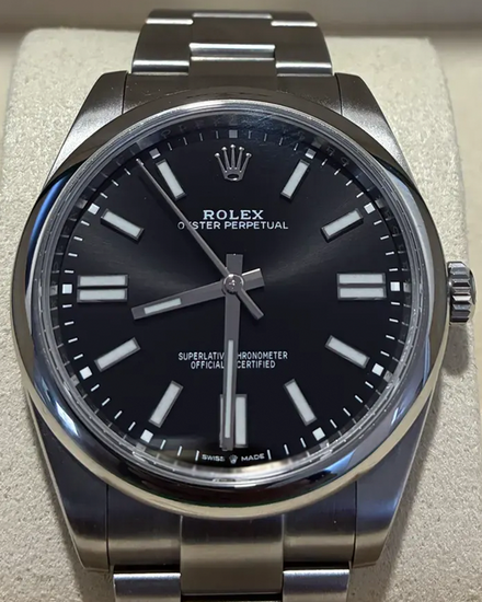 2024 Rolex Oyster Perpetual 41MM Black Dial Oyster Bracelet (124300)