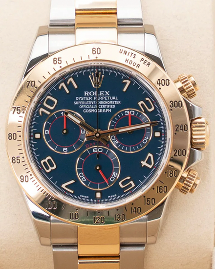 2013 Rolex Cosmograph Daytona 40MM Blue Dial Two-Tone Oyster Bracelet (116523)