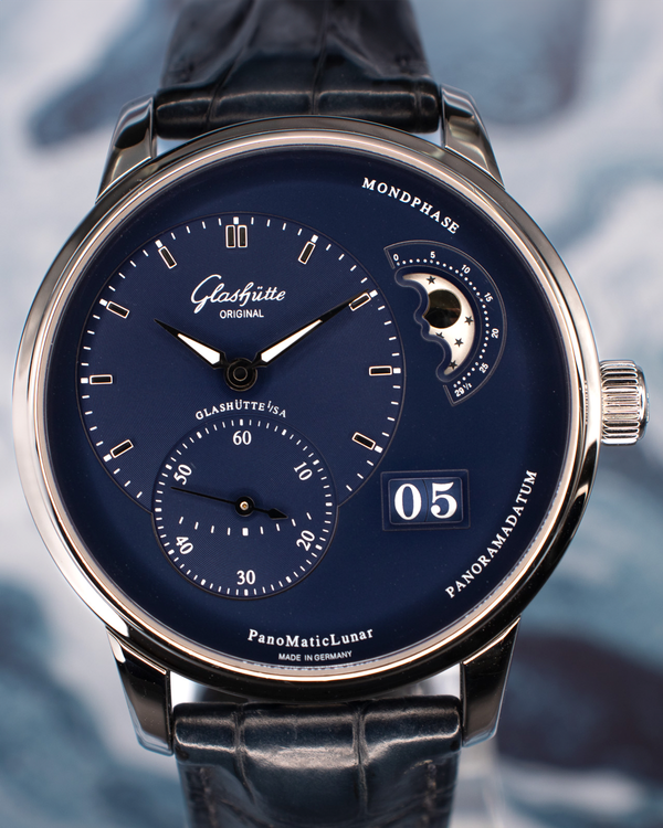 2024 Glashütte Original PanoMaticLunar 40MM Blue Dial Leather Strap (1-90-02-46-32-35)