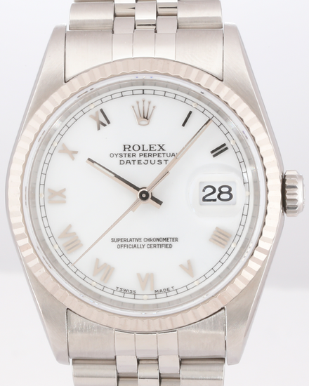 1997 Rolex Datejust 36MM White Dial Jubilee Bracelet (16234)
