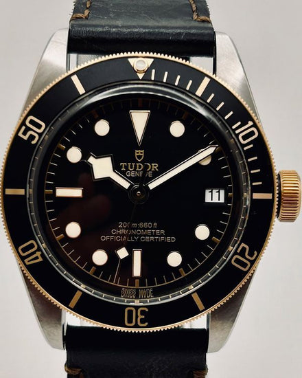 2025 Tudor Black Bay Heritage S&G 41MM Black Dial Leather Strap (79733N)