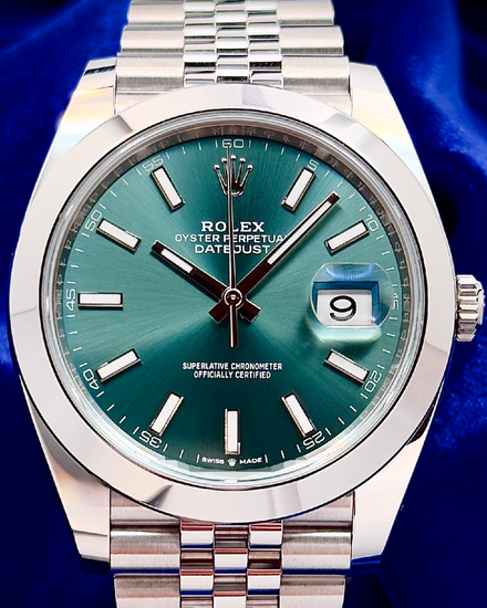 2025 Rolex Datejust 41MM Mint Green Dial Jubilee Bracelet (126300)