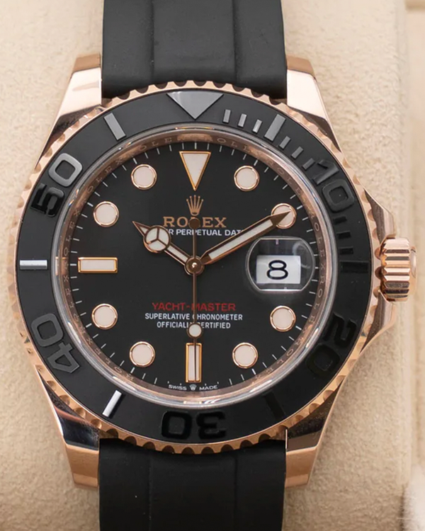 2020 Rolex Yacht-Master 40MM Black Dial Rubber Strap (126655)