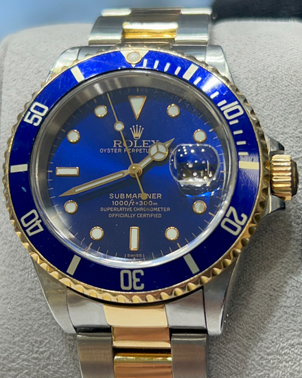1997 Rolex Submariner Date "Bluesy" 40MM Blue Dial Two-Tone Oyster Bracelet (16613)