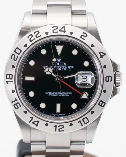 Rolex Explorer II 40MM Black Dial Oyster Bracelet (16570)