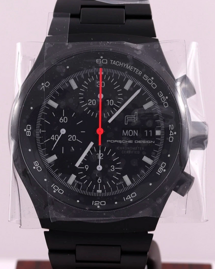 2026 Porsche Design Chronograph "All Black" L. E. 40.8MM Black Dial Titanium Bracelet (6043.7.01.001.01.5)