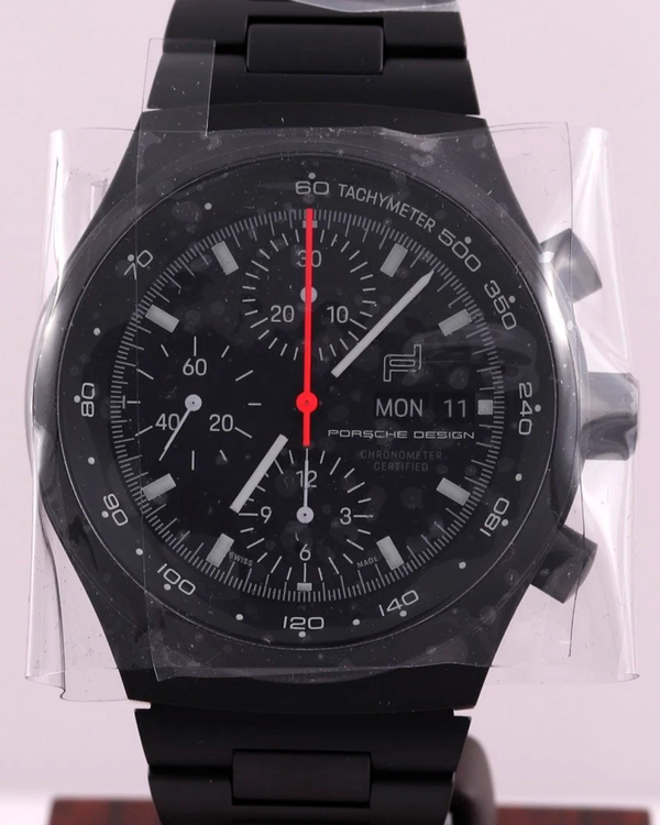 2026 Porsche Design Chronograph "All Black" L. E. 40.8MM Black Dial Titanium Bracelet (6043.7.01.001.01.5)