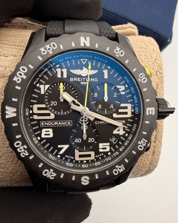 2025 Breitling Endurance Pro "Air Asia" 44MM Quartz Black Dial Rubber Strap (X823104D1B1S1)