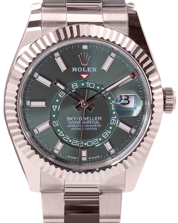 2026 Rolex Sky-Dweller 42MM Green Dial Oyster Bracelet (336934-0001)
