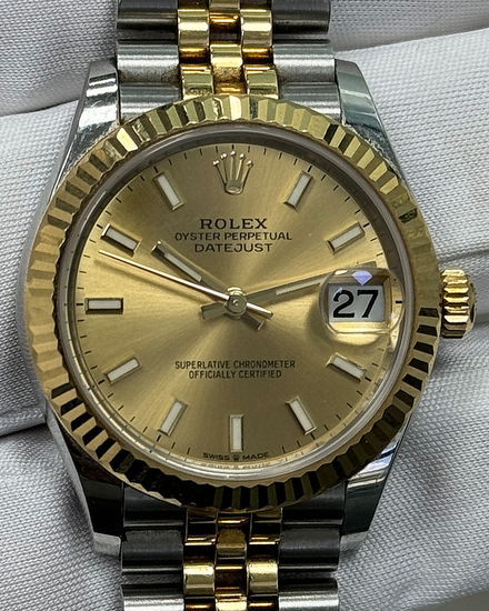 2022 Rolex Datejust 31MM Champagne Dial Two-Tone Super Jubilee Bracelet (278273)