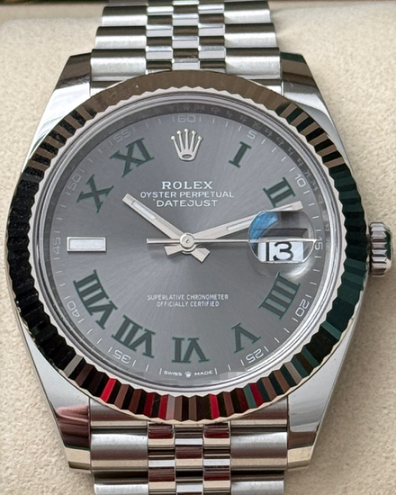 2025 Rolex Datejust "Wimbledon" 41MM Slate Dial Jubilee Bracelet (126334)