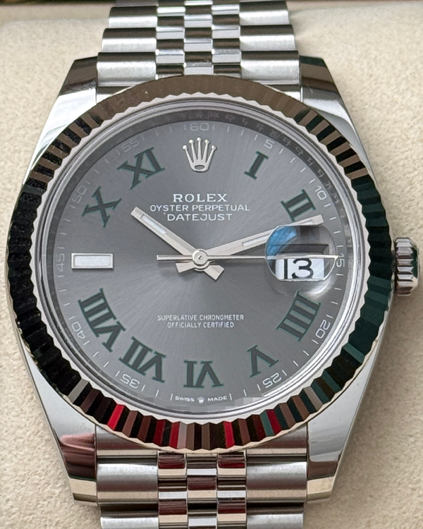 2025 Rolex Datejust "Wimbledon" 41MM Slate Dial Jubilee Bracelet (126334)