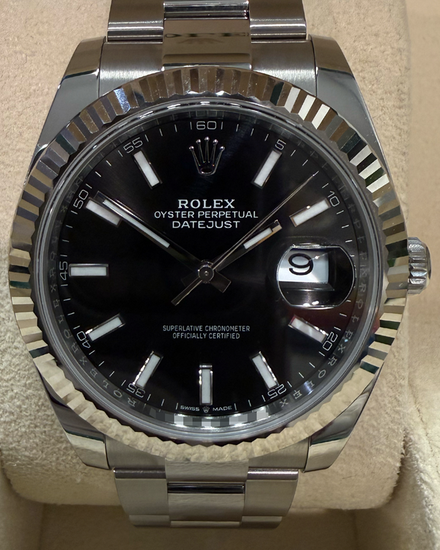 2025 Rolex Datejust 41MM Black Dial Oyster Bracelet (126334)
