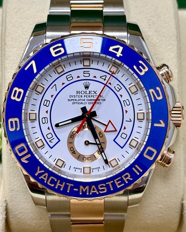 2015 Rolex Yacht-Master II 44MM White Dial Two-Tone Oyster Bracelet (116681)