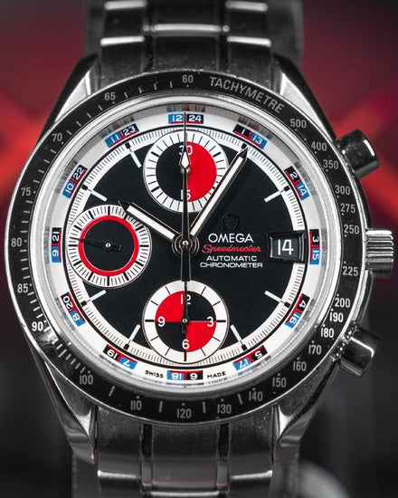 No Reserve - Omega Speedmaster Day-Date 40MM Black "Casino" Dial Steel Bracelet (3210.52.00)