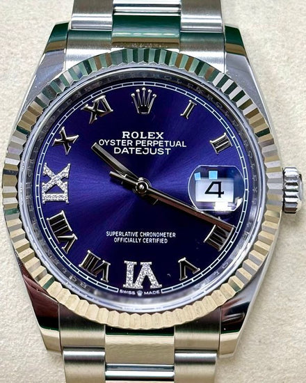 Rolex Datejust 36MM Aubergine Dial Oyster Bracelet (126234)