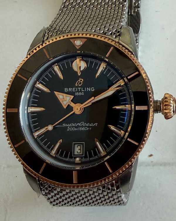 No Reserve - 2025 Breitling Superocean Heritage B31 42MM Black Dial Steel Bracelet (UB3111241B1A1)