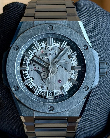 2023 Hublot Big Bang Integrated Time Only All Black L.E. 40MM Skeleton Dial Ceramic Bracelet (456.CX.0140.CX)