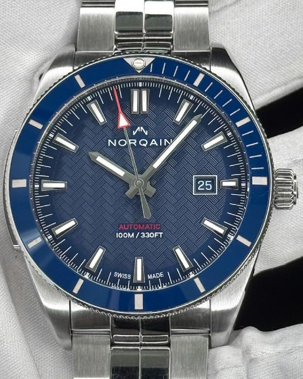 No Reserve - 2022 Norqain Adventure Sport 42MM Blue Dial Steel Bracelet (N1000.08S02.A01)