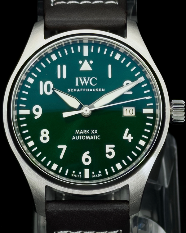 2023 IWC Schaffhausen Pilot Mark 40MM Green Dial Leather Strap (IW328205)
