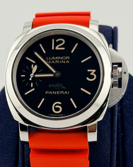 2013 Panerai Luminor Marina Acciaio "Beijing" L. E. 44MM Black Dial Rubber Strap (PAM00459)