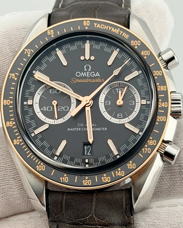 2023 Omega Speedmaster Racing 44.25MM Grey Dial Leather Strap (329.23.44.51.06.001)