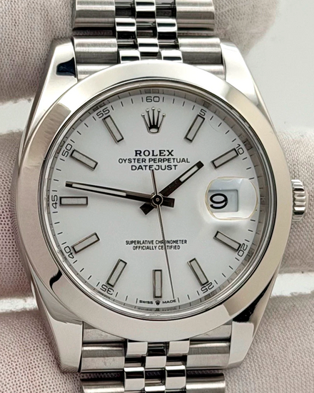 Rolex Datejust 41MM White Dial Jubilee Bracelet (126300)