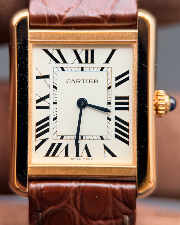 2020 Cartier Tank Solo 24MM Quartz White Dial Leather Strap (W5200024)