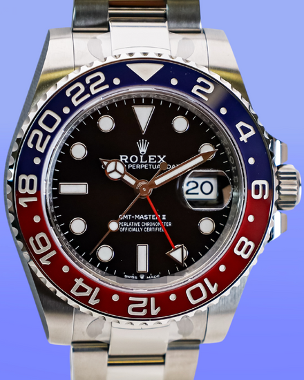 2025 Rolex GMT-Master II "Pepsi" 40MM Black Dial Oyster Bracelet (126710BLRO)