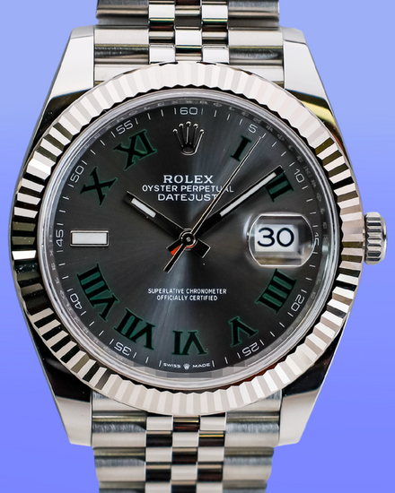 No Reserve - 2026 Rolex Datejust "Wimbledon" 41MM Slate Dial Jubilee Bracelet (126334)