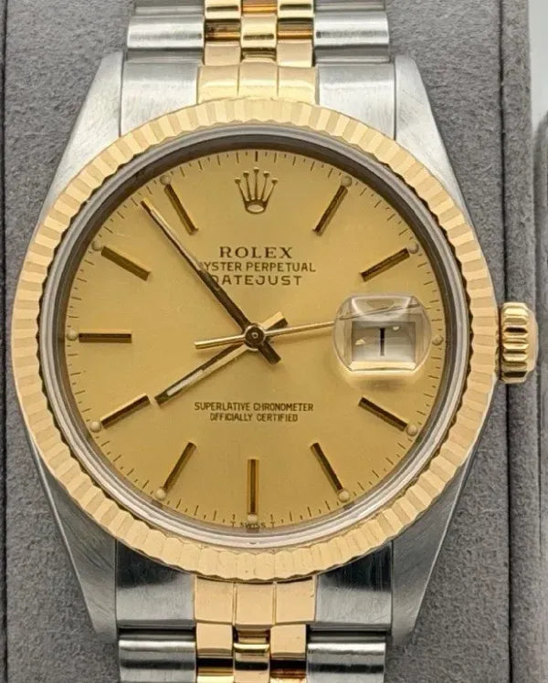 1987 Rolex Datejust 36MM Champagne Dial Two-Tone Jubilee Bracelet (16013)