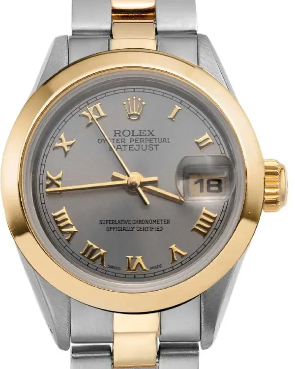 Rolex Lady-Datejust 26MM Silver Dial Two-Tone Oyster Bracelet (79163)