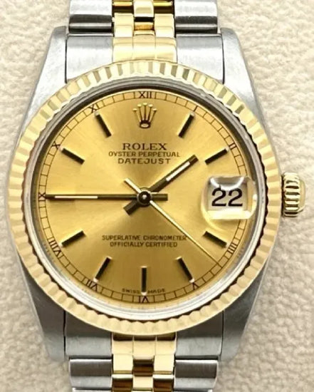 2001 Rolex Datejust 31MM Champagne Dial Two-Tone Jubilee Bracelet (78273)