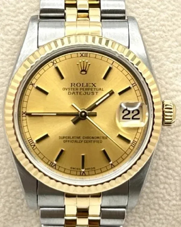 2001 Rolex Datejust 31MM Champagne Dial Two-Tone Jubilee Bracelet (78273)