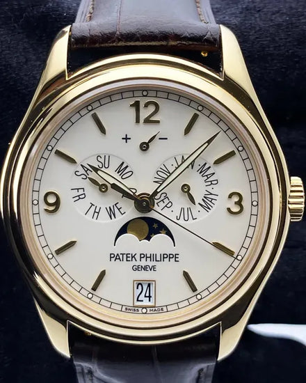 2007 Patek Philippe Grand Annual Calendar 39MM Cream Dial Leather Strap (5146J-001)